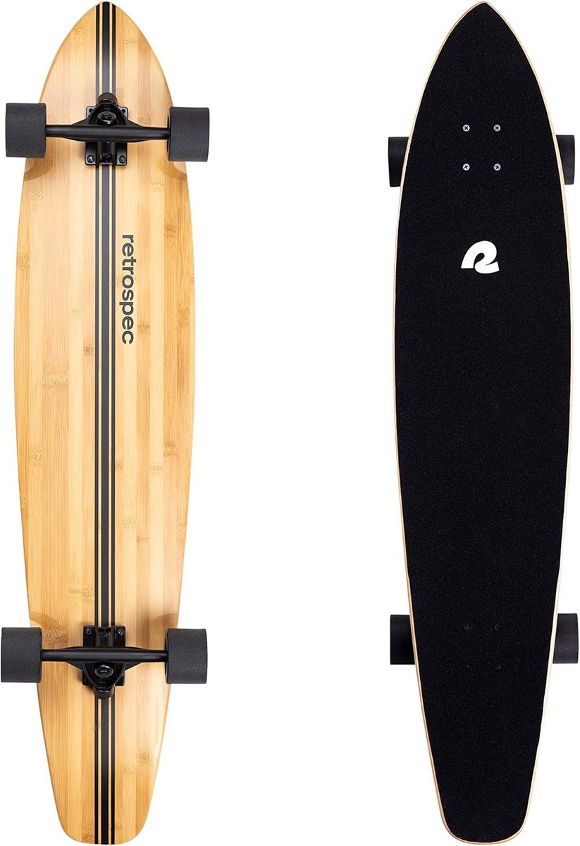 longboard skateboard complete cruiser met bamboe en esdoornhout voor pendelen cruisen en carven