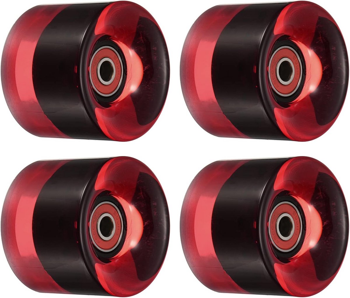 Longboard Wielen 60mm met ABEC-9 Lagers (4 Stuks) - Cruiser en Skateboard Vervanging Skateonderdeel kopen online