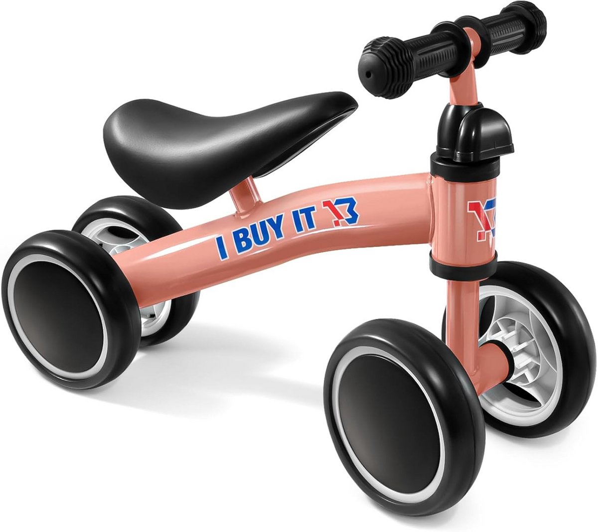 Loopfiets 4 Wielen voor Peuters en Kinderen vanaf 1 Jaar - Loopfiets Zonder Pedalen, Verstelbaar Loopfiets kopen online