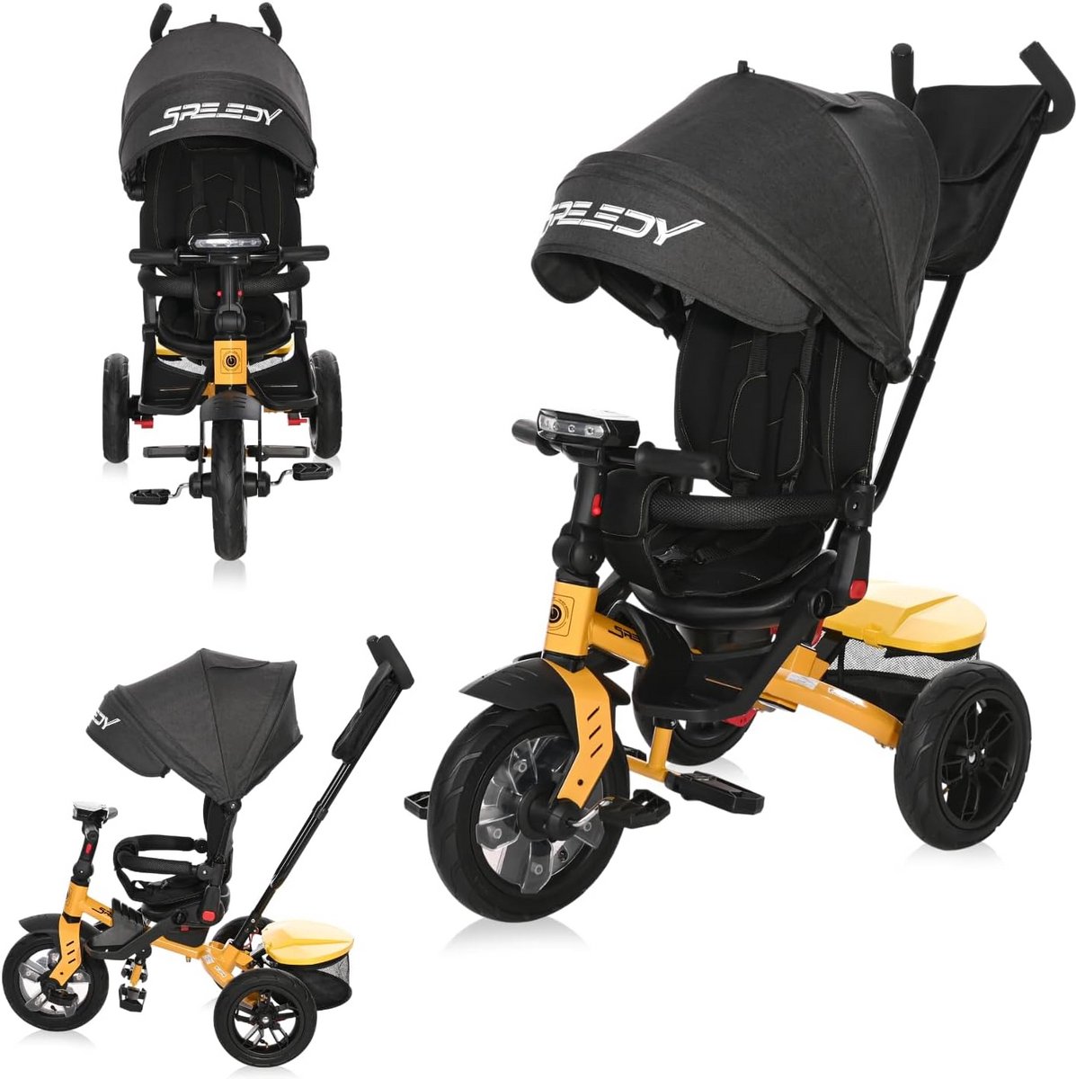 Loopfiets Driewieler met Duwstang voor Peuters Vanaf 1 Jaar - 360° Draaibaar en Veilig Driewieler kopen online