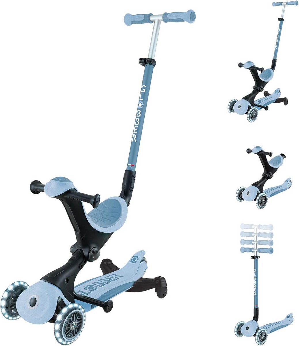 loopfiets en driewieler met lichtjes 3 in 1 stepscooter voor peuters en kleuters 15m 6 jaar