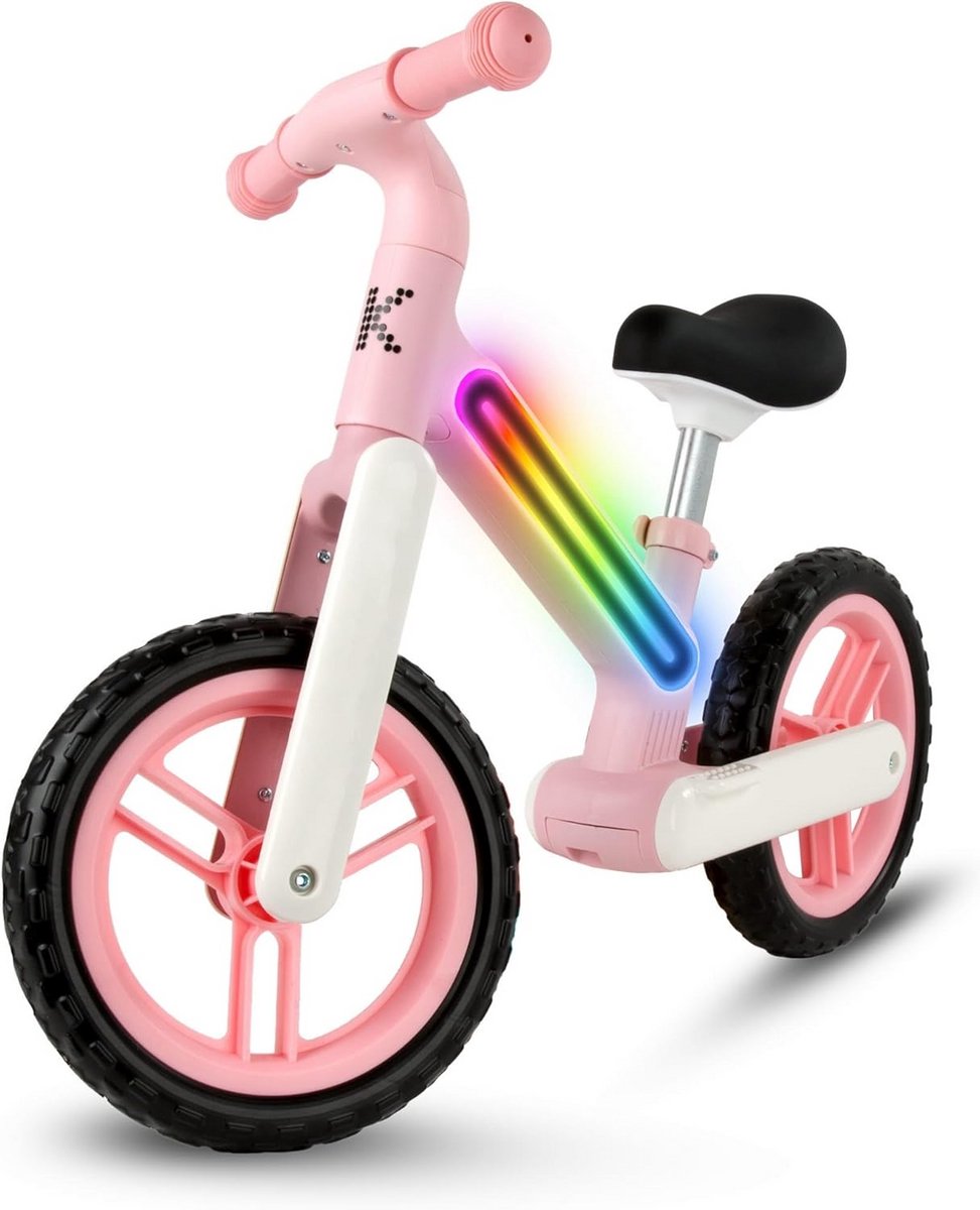 loopfiets met led verlichting lichtgewicht loopfiets voor kinderen vanaf 2 jaar