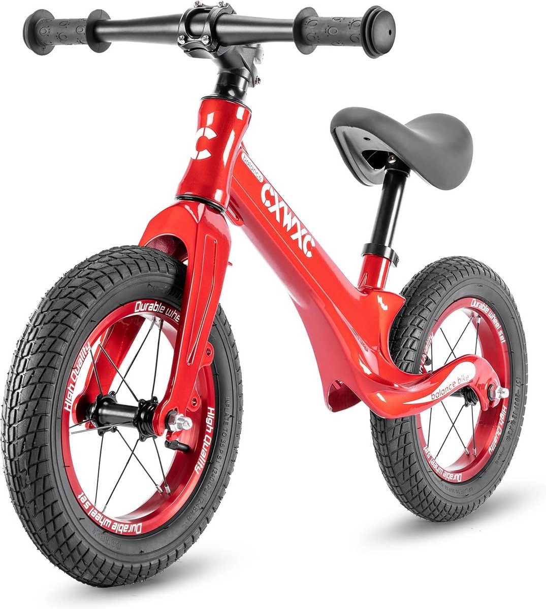 loopfiets met magnesiumframe en verstelbaar zadel 12 inch wielen voor kinderen vanaf 2 jaar