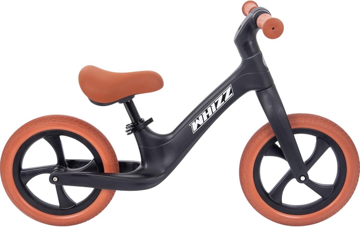 Loopfiets Zonder Pedalen voor Peuters en Kleuters - Verstelbaar Zadel, Lichtgewicht Frame - Zwart/Bruin Loopfiets kopen online