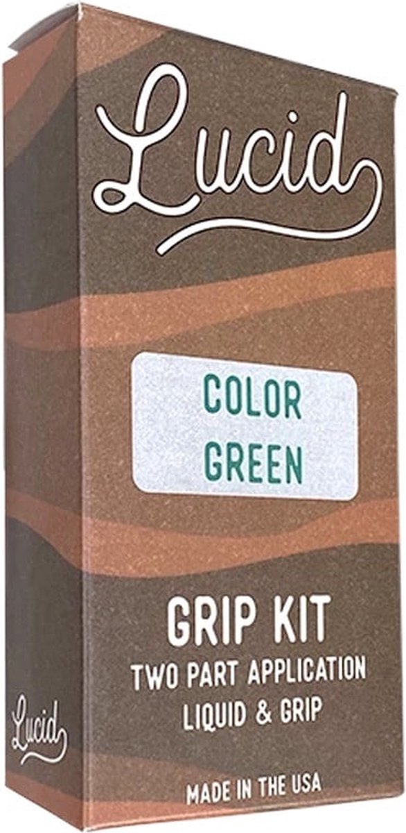lucid grip clear spray on grip green