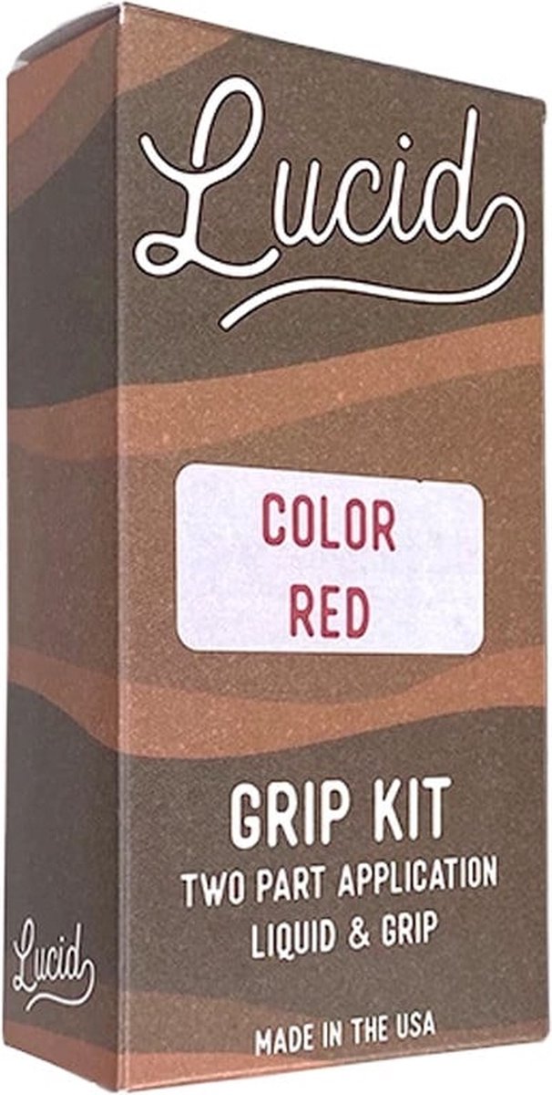 lucid grip clear spray on grip red