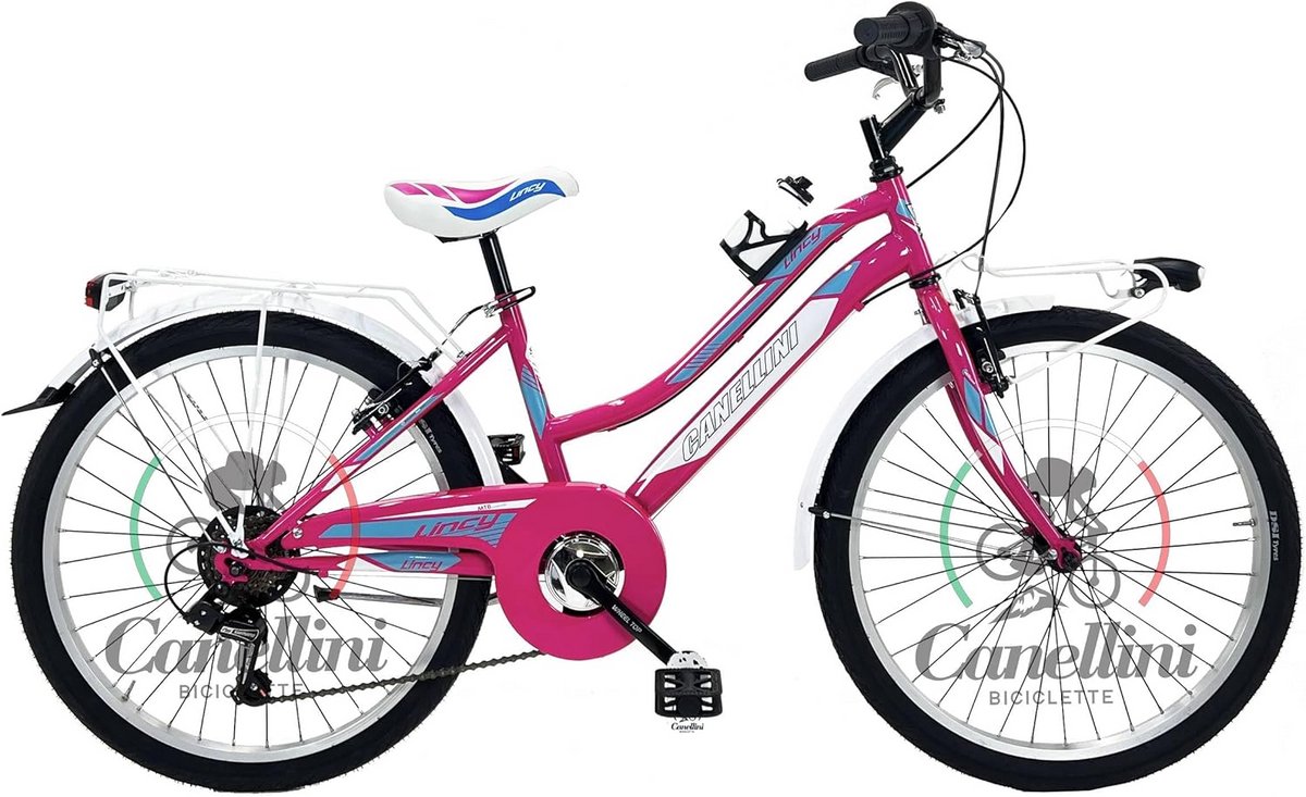 meisjesfiets mtb 24 inch aluminium 6 versnellingen mountainbike