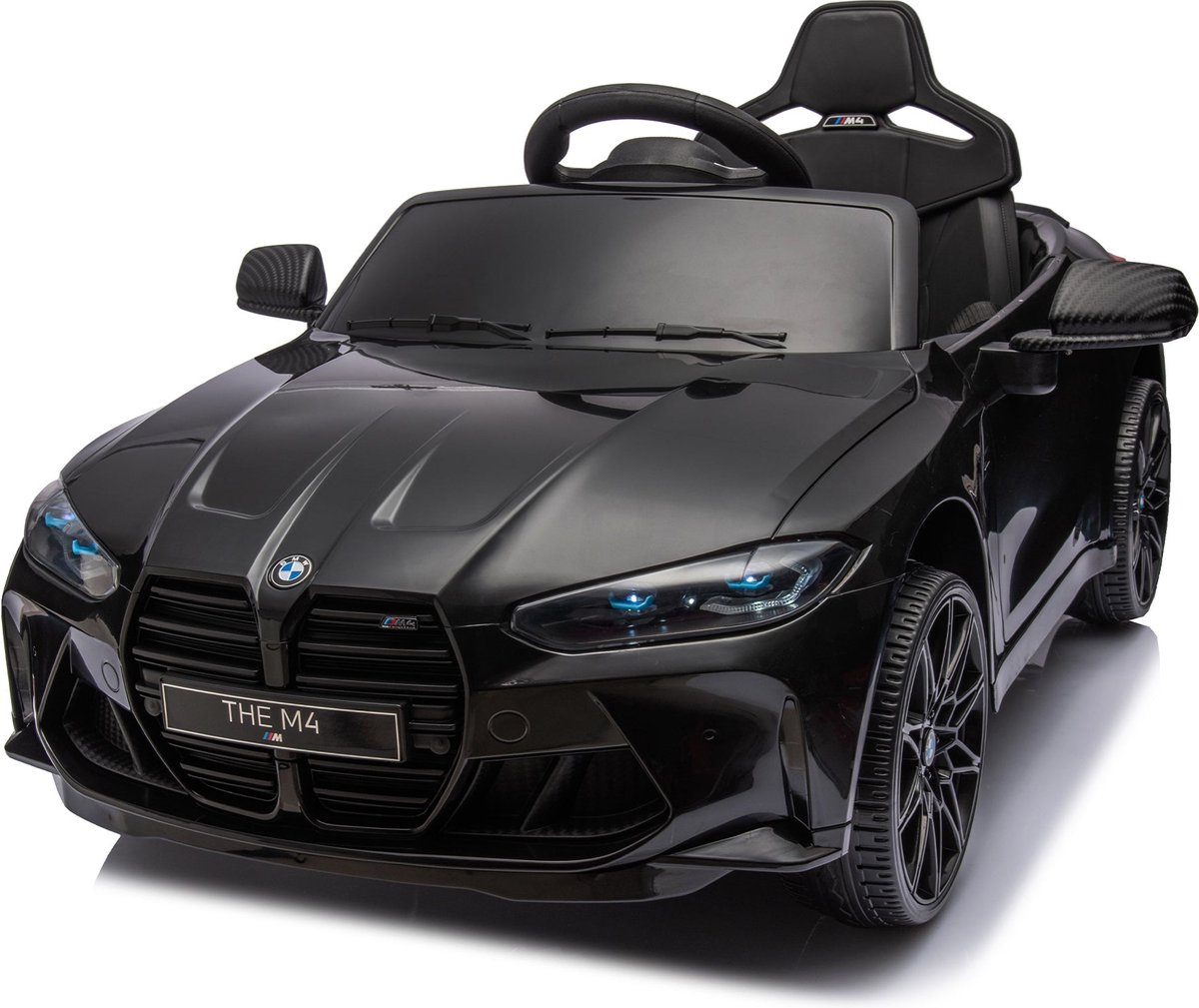 merax bmw m4 kinderauto 12v elektrische kinderauto met afstandsbediening 3 verstelbare snelheden mp3 bluetooth led verlichting zwart