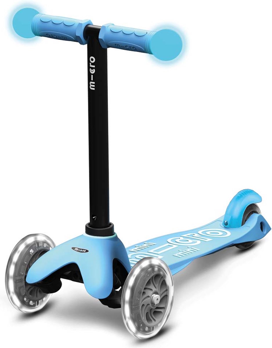 Micro micro mini2grow deluxe magic LED | step / scooter in de kleur blauw voor kinderen vanaf 12 maanden | max 50 kg Step kopen online