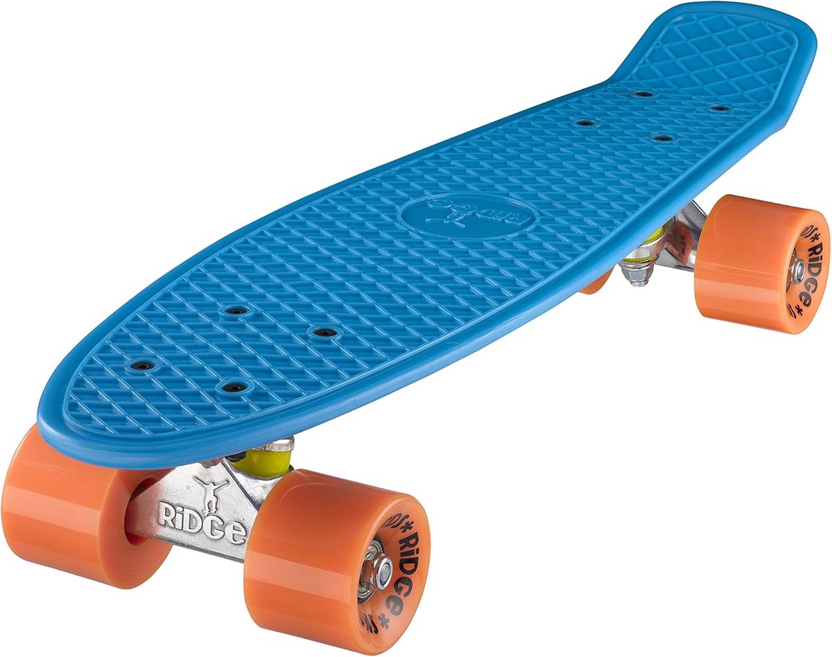 Mini Cruiser Skateboard 22 inch - Blauw Oranje - Snel en Comfortabel Rijden Skateonderdeel kopen online