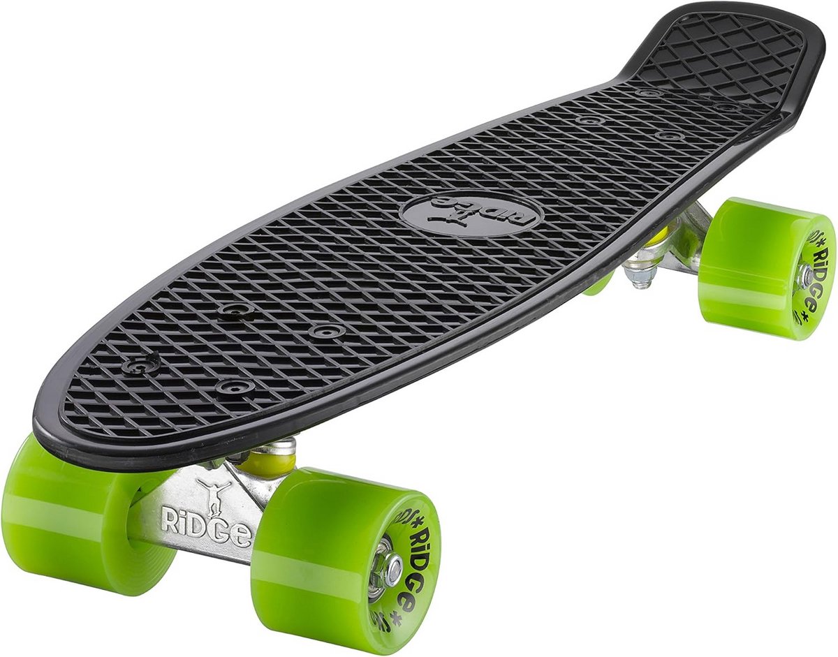 mini cruiser skateboard 22 inch zwart groen compact en duurzaam