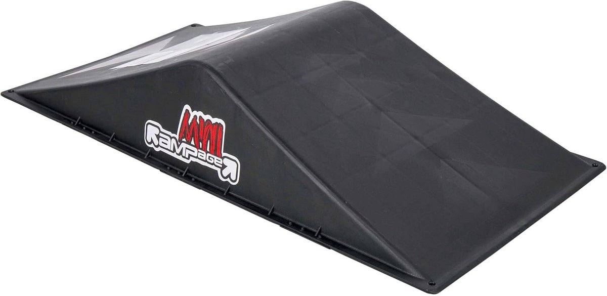 mini double ramp skaterhelling zwart kunststof 40x82x15 cm