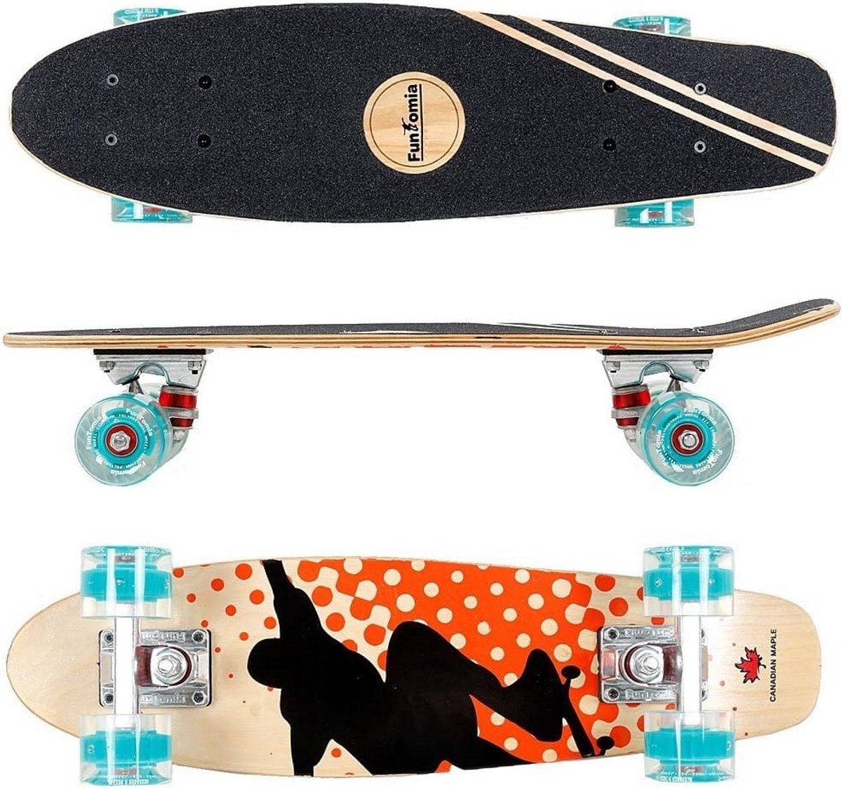 Mini Skateboard 65 cm Hout 7 Lagen Esdoorn ABEC-11 High-Speed Lagers Skateonderdeel kopen online