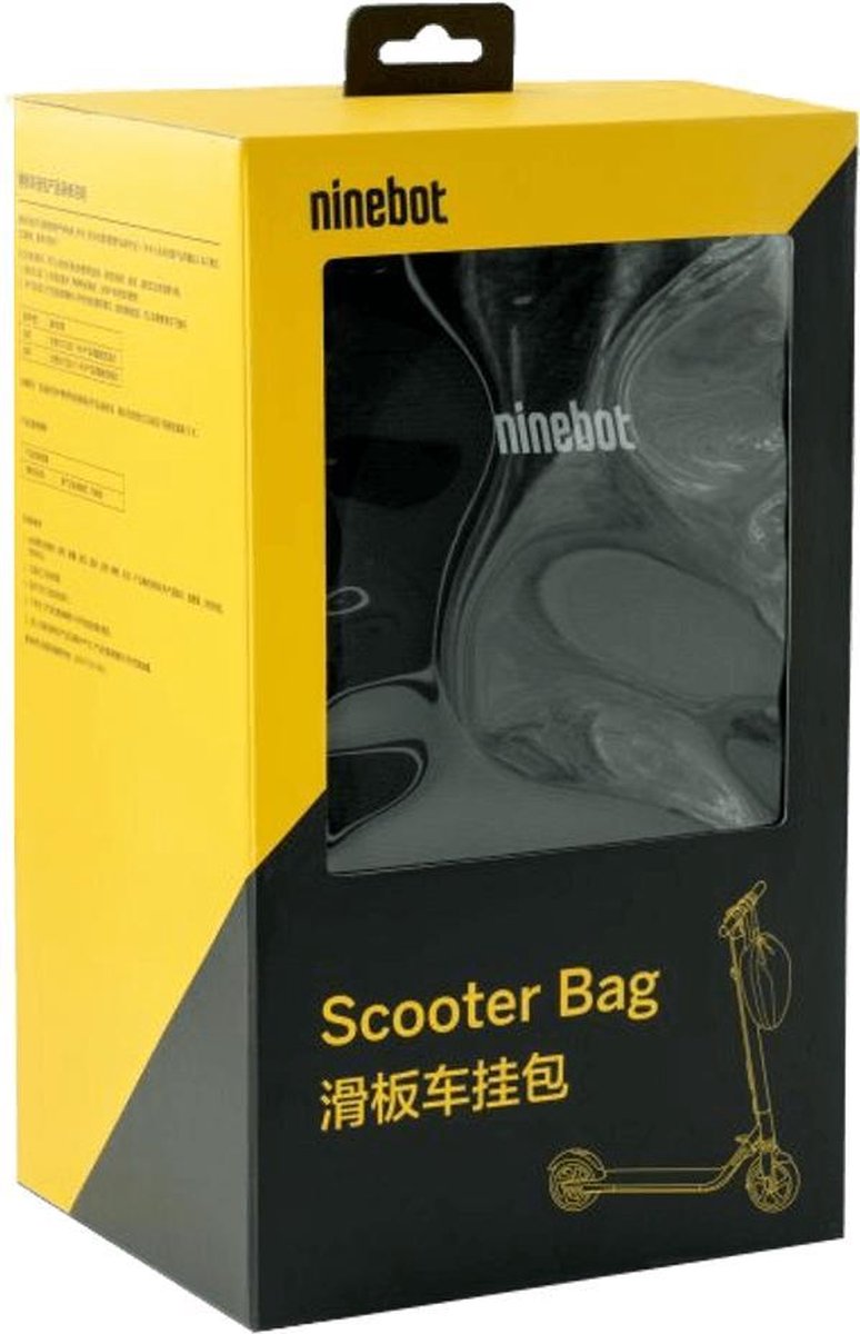 ninebot by segway kickscooter front bag water afstotend capaciteit 3l verstelbaar klittenband