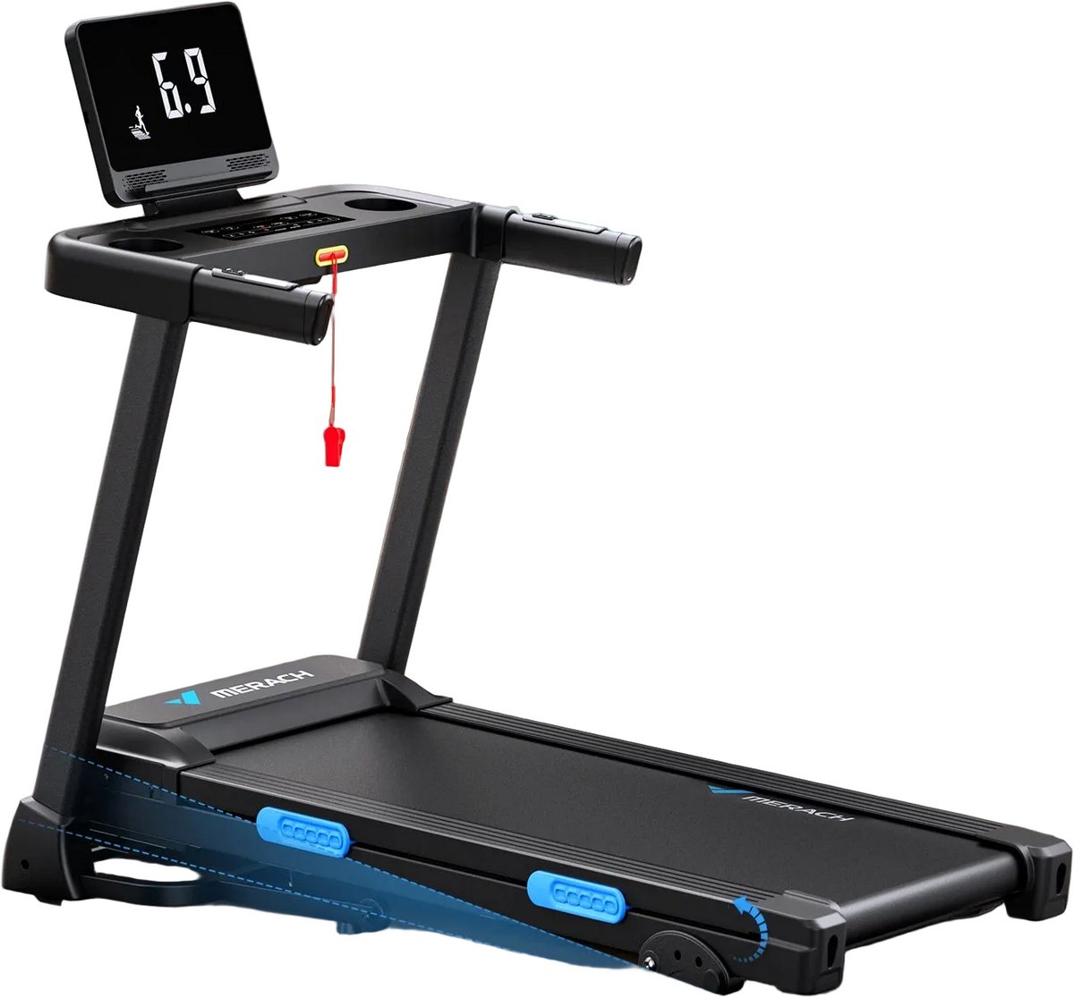 opvouwbare loopband elektrische loopband thuis fitnessapparaat compacte hardloopband loopmachine verstelbare hellingshoek 41 3 x 16 5 inch loopvlak