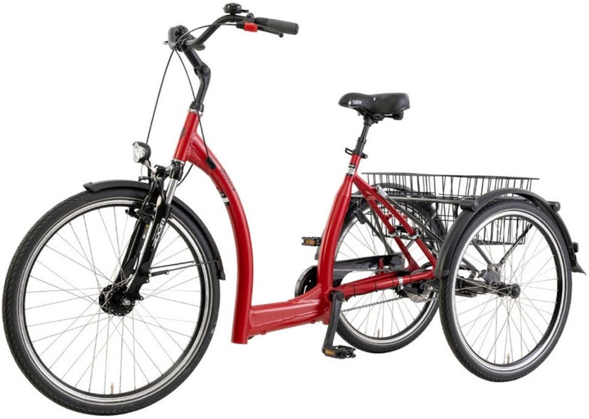 pfautec vida robijnrood metallic driewieler