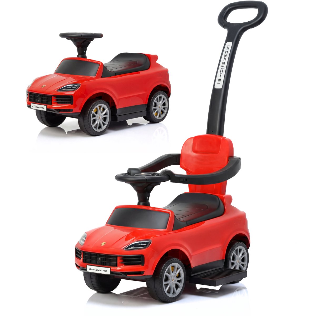 porsche cayenne 3 in 1 loopauto voor kinderen 1 tot 3 jaar rood