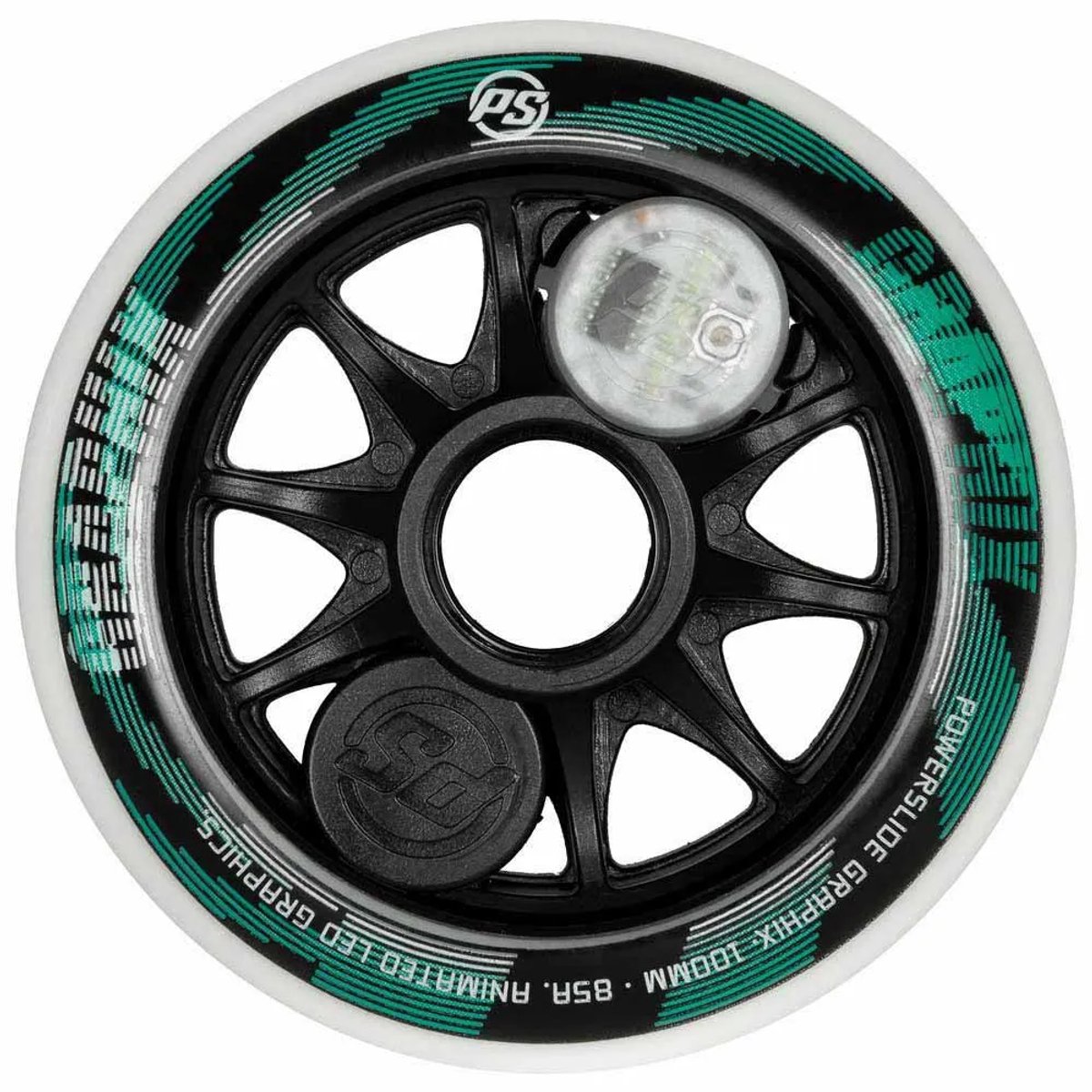 Powerslide Graphix Led Left Wiel Zilver 110 mm / 85A Skateonderdeel kopen online