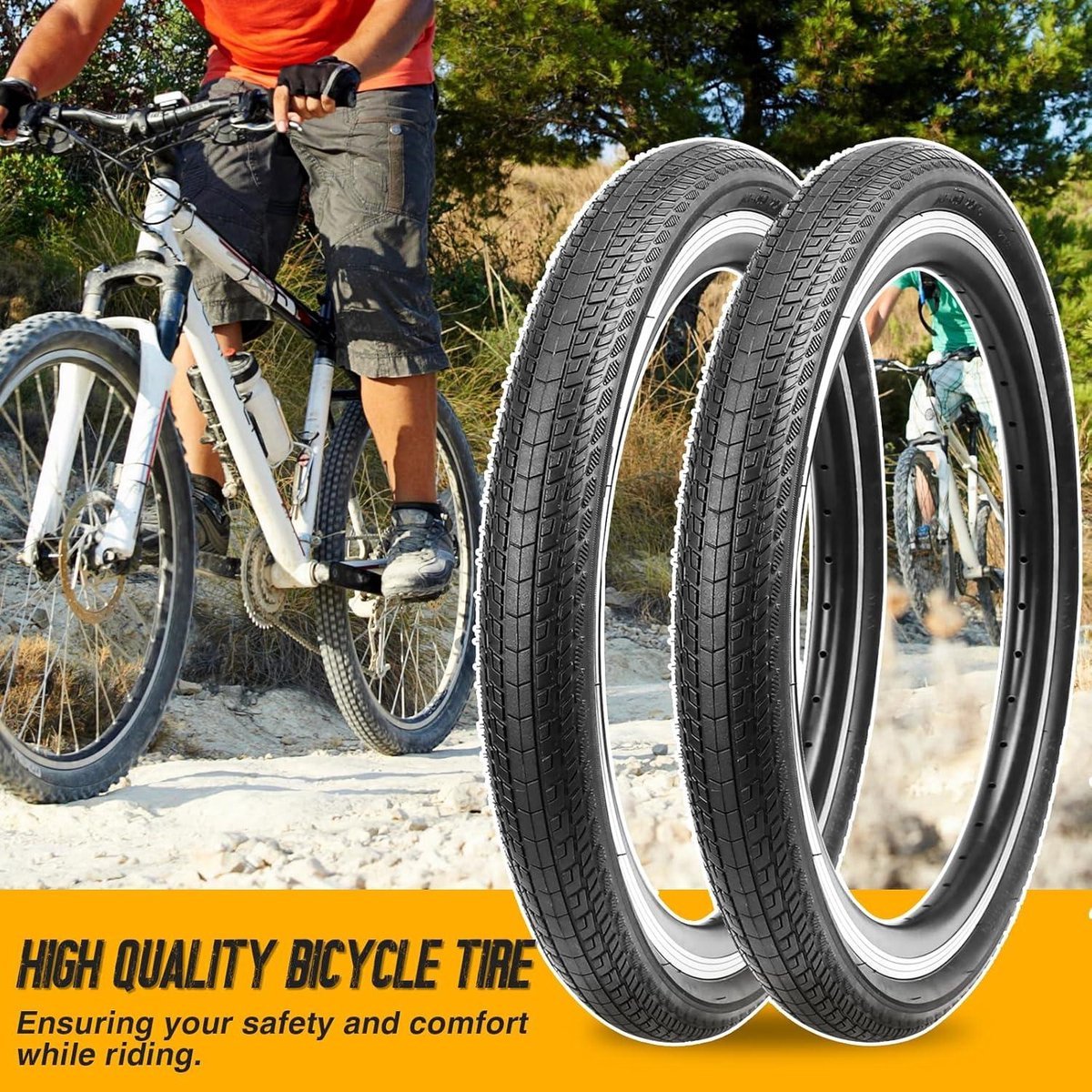 Selbro® Fietsbanden Set - 2 Stuks - Voor 20, 24 en 26 inch Fietsen Kinderfiets kopen online