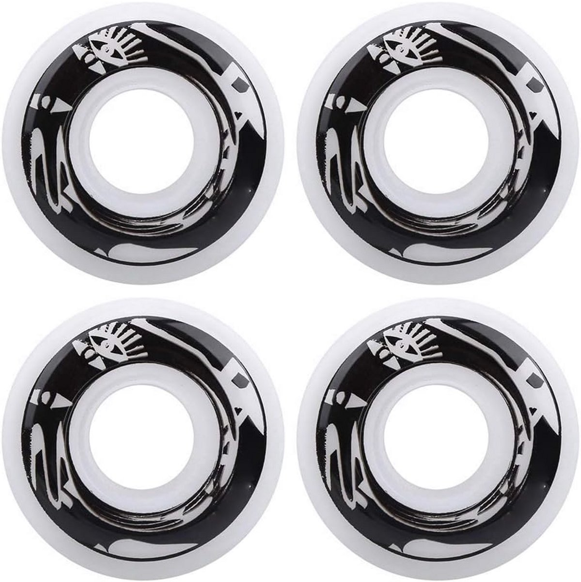 set van 4 duurzame skateboard wielen elastisch pu hardheid 75 85a