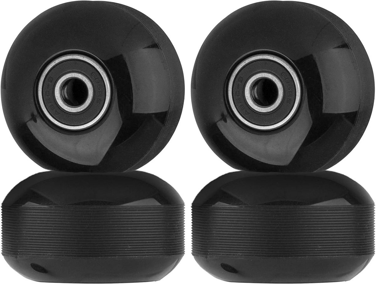 set van 4 harde skateboard wielen 52mm 95a met abec 9 lagers voor tricks en cruising