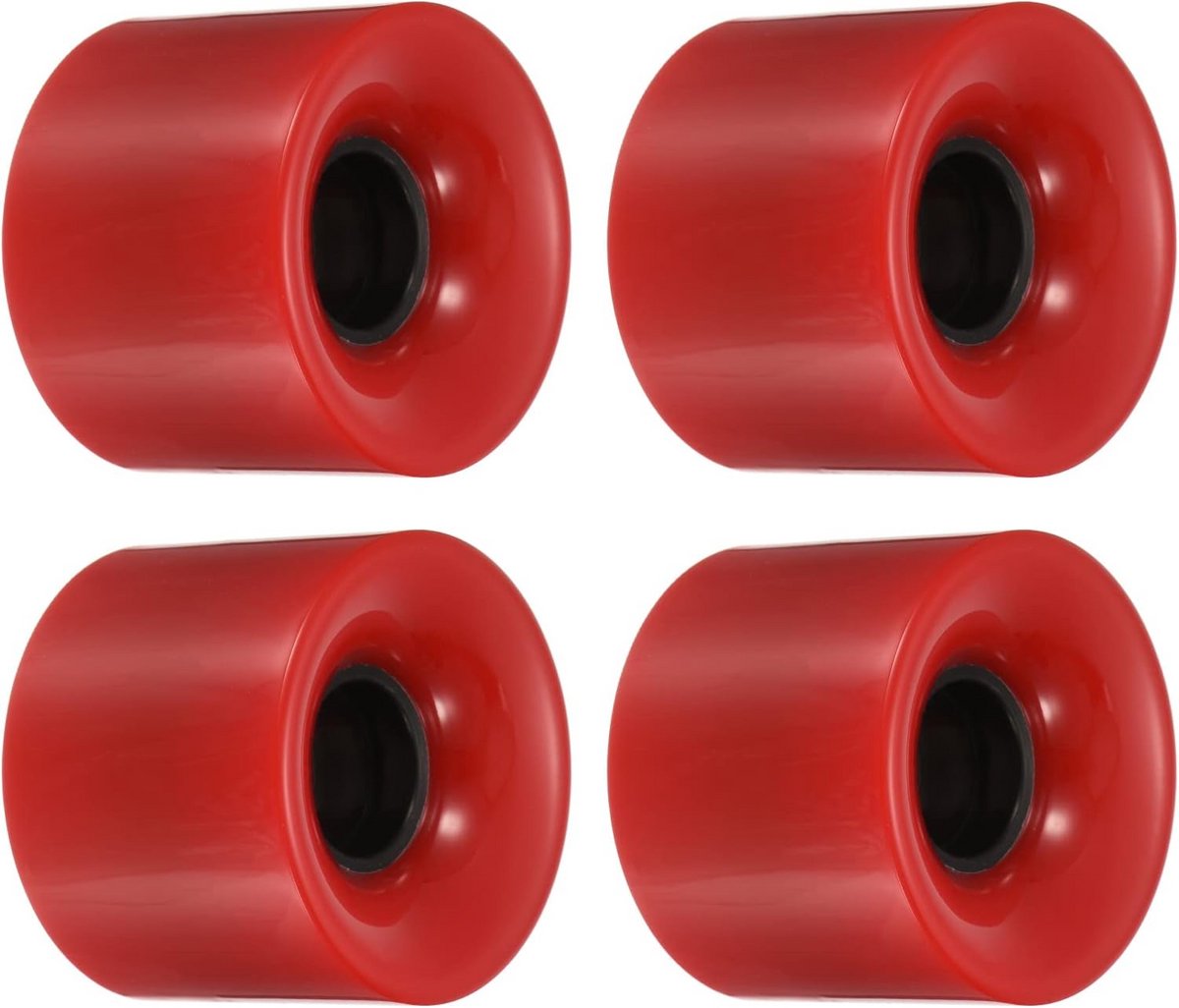 set van 4 longboard wielen 60mm 78a rode skateboard wielen voor cruiser en standaard skateboards