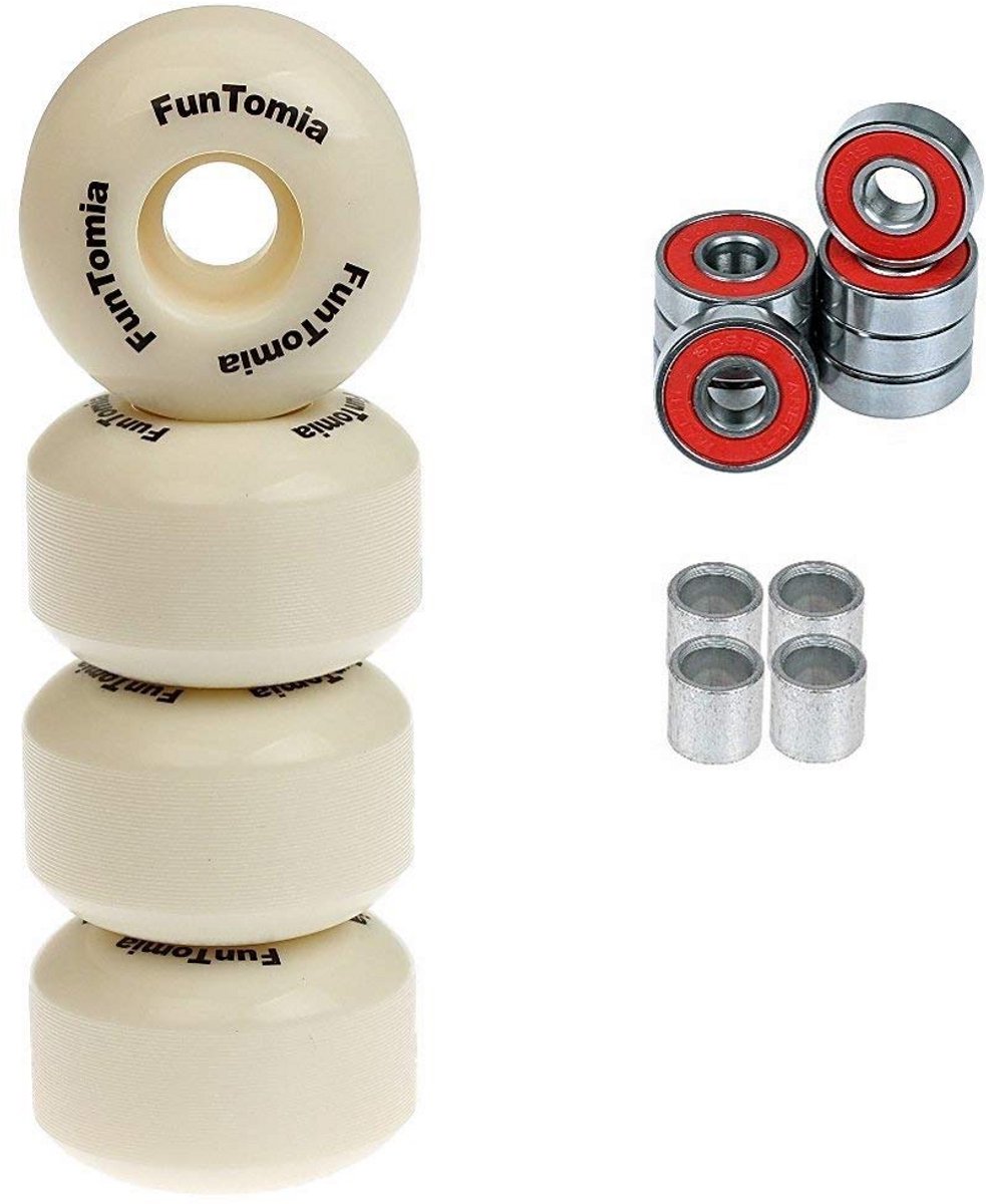 Set van 4 Skateboard Wielen 53mm x 34mm - 100A Hardheid met ABEC-9 Lagers Skateonderdeel kopen online