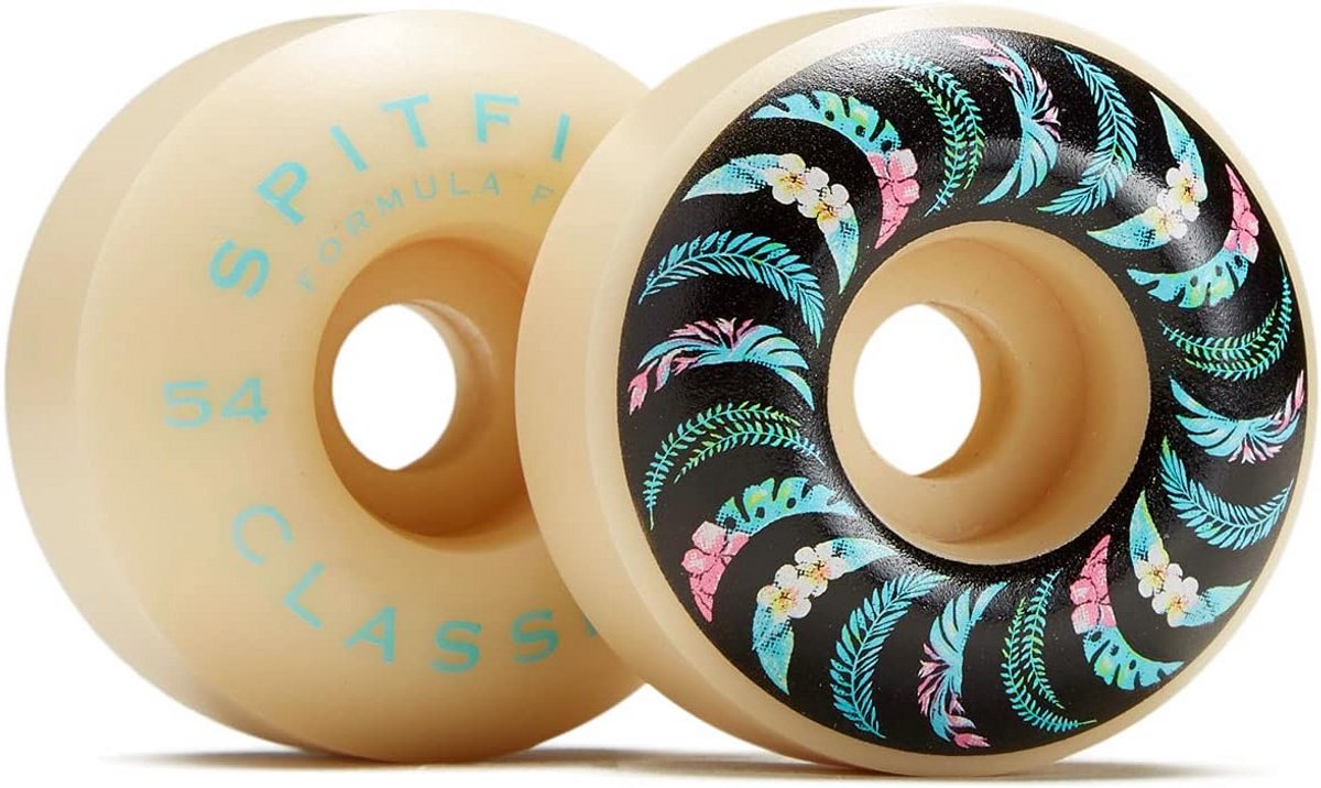 Set van 4 Skateboard Wielen 54mm Duurzaam Witte Bloem Motief Skateonderdeel kopen online