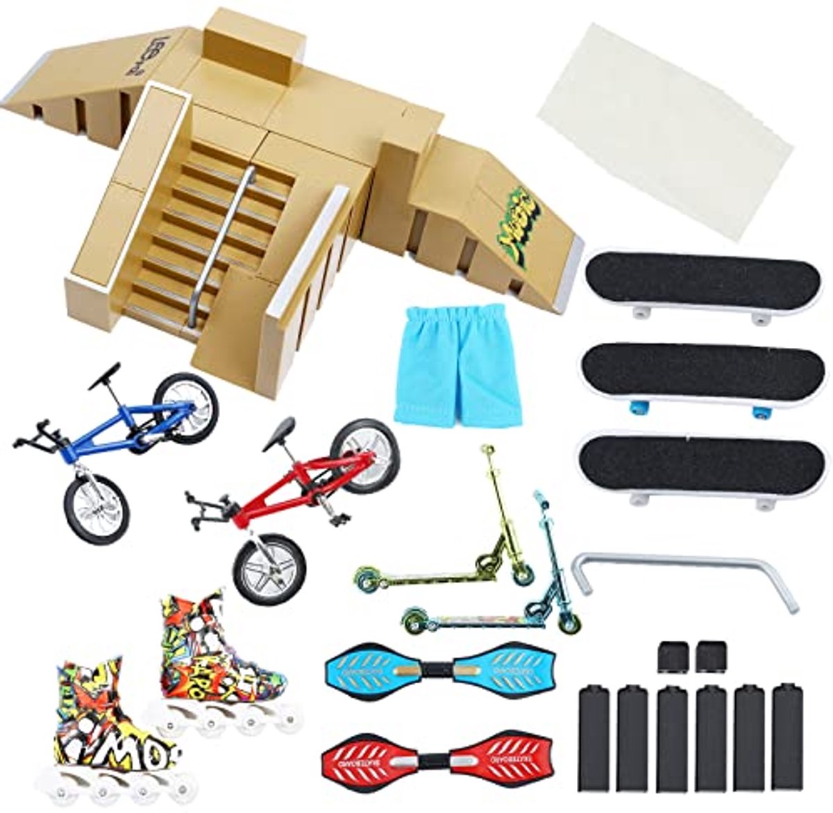 skate park kit voor vingerskateboard met 5 delen creatieve traininprops voor kinderen