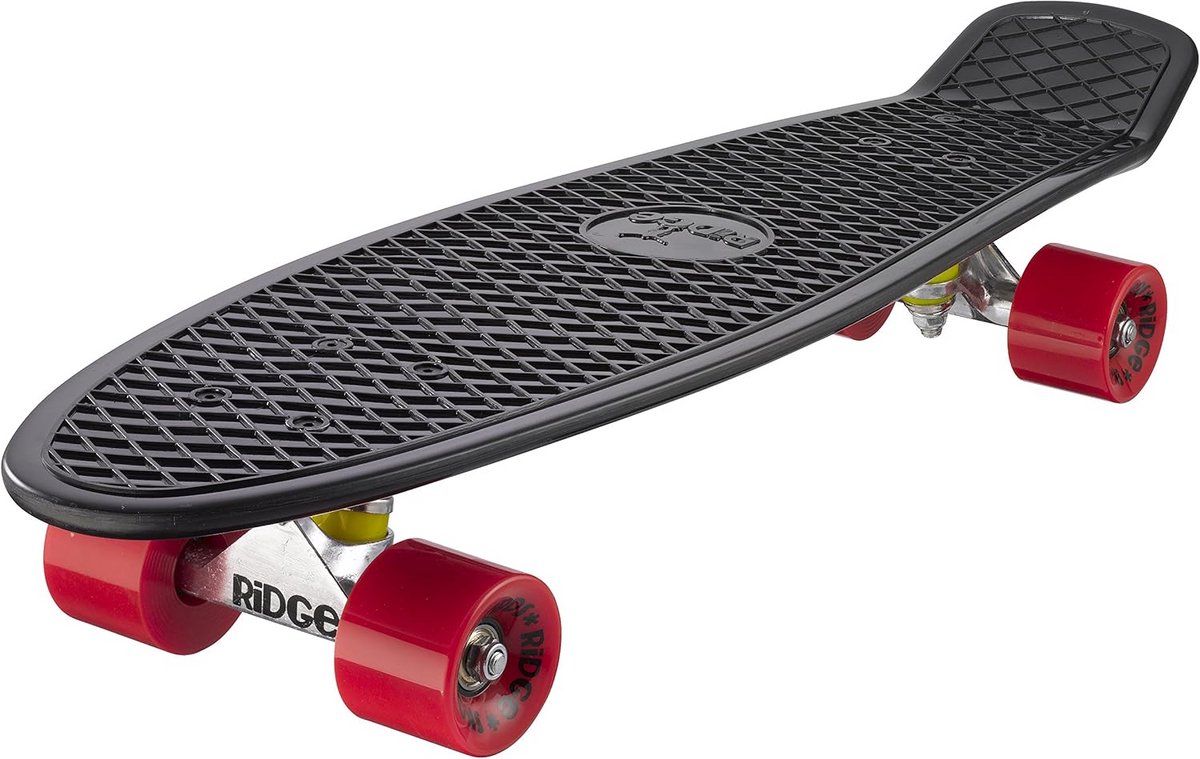 Skateboard Cruiser 69 cm - Zwart Rood - Goede Flexibiliteit en Duurzaamheid Skateonderdeel kopen online