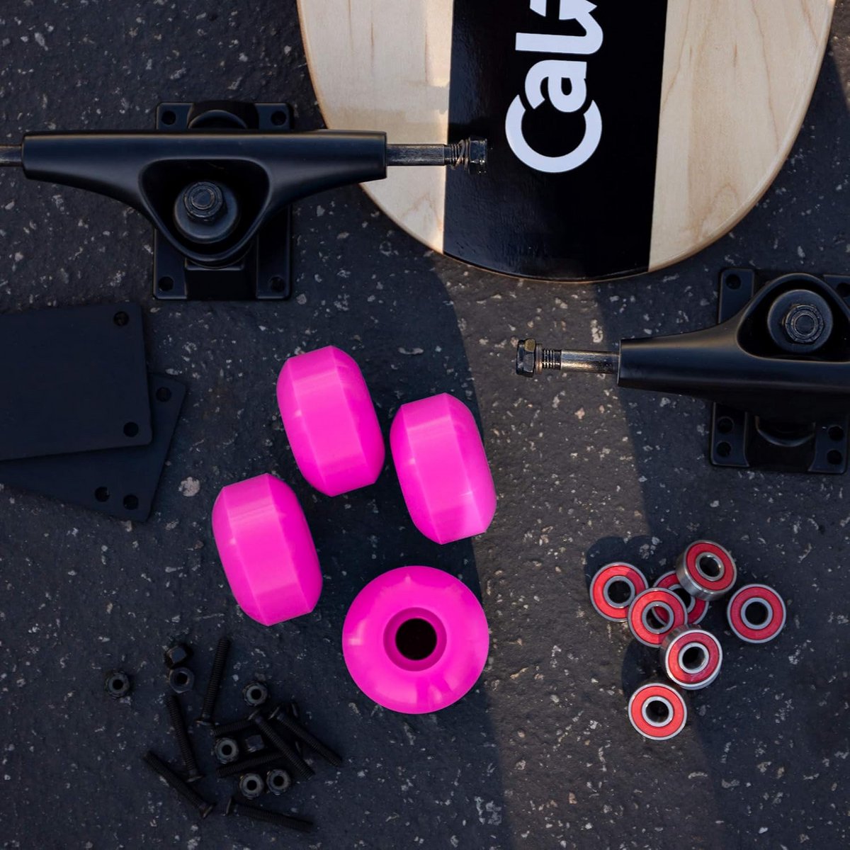 skateboard onderdelen set 139mm trucks wielen en abec 7 lagers voor complete setup