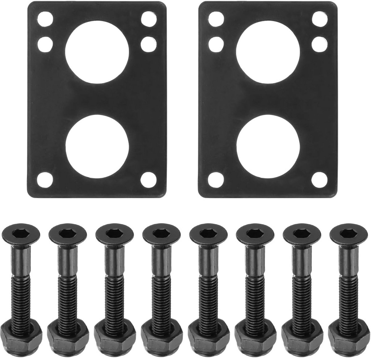 Skateboard Riser Pads Schroevenset - 6mm Rubberen Schokdempers & Montagemateriaal voor Cruiser en Longboard Skateonderdeel kopen online