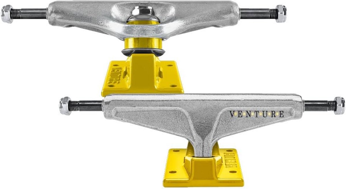 Skateboard Trucks 5 inch Gepolijst Geel Ideaal voor Deck 7.4 tot 8 inch Skateonderdeel kopen online