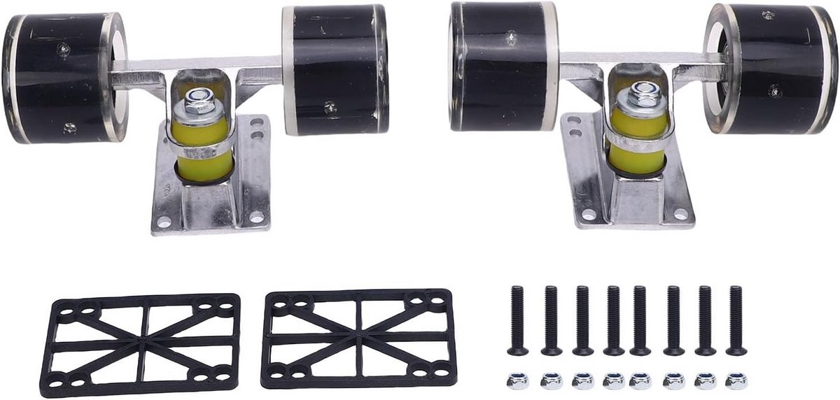 skateboard trucks en wielen set voor cruiser inclusief verlichting
