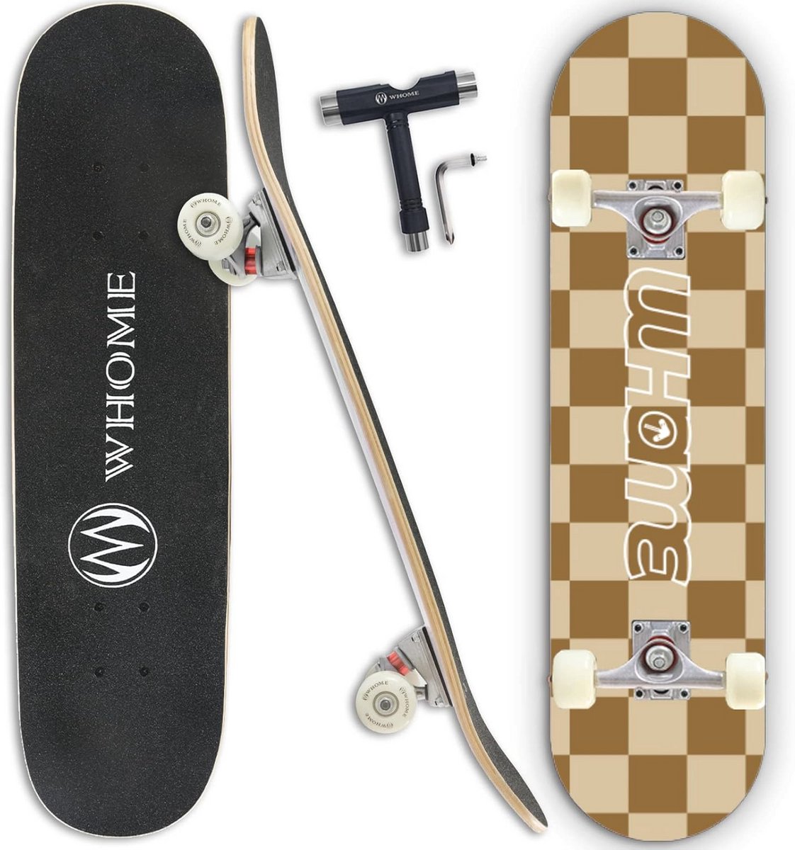 Skateboard voor Beginners en Gevorderden - 31"x8" Compleet Skateboard met 8-laags Esdoorn Deck en ABEC-9 Lagers Skateonderdeel kopen online