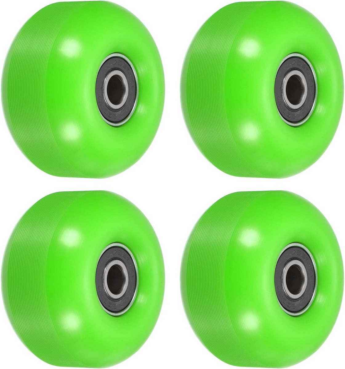 skateboard wielen set 52mm 4 stuks met lagers hardheid 95a voor cruisers en straat groen zwart
