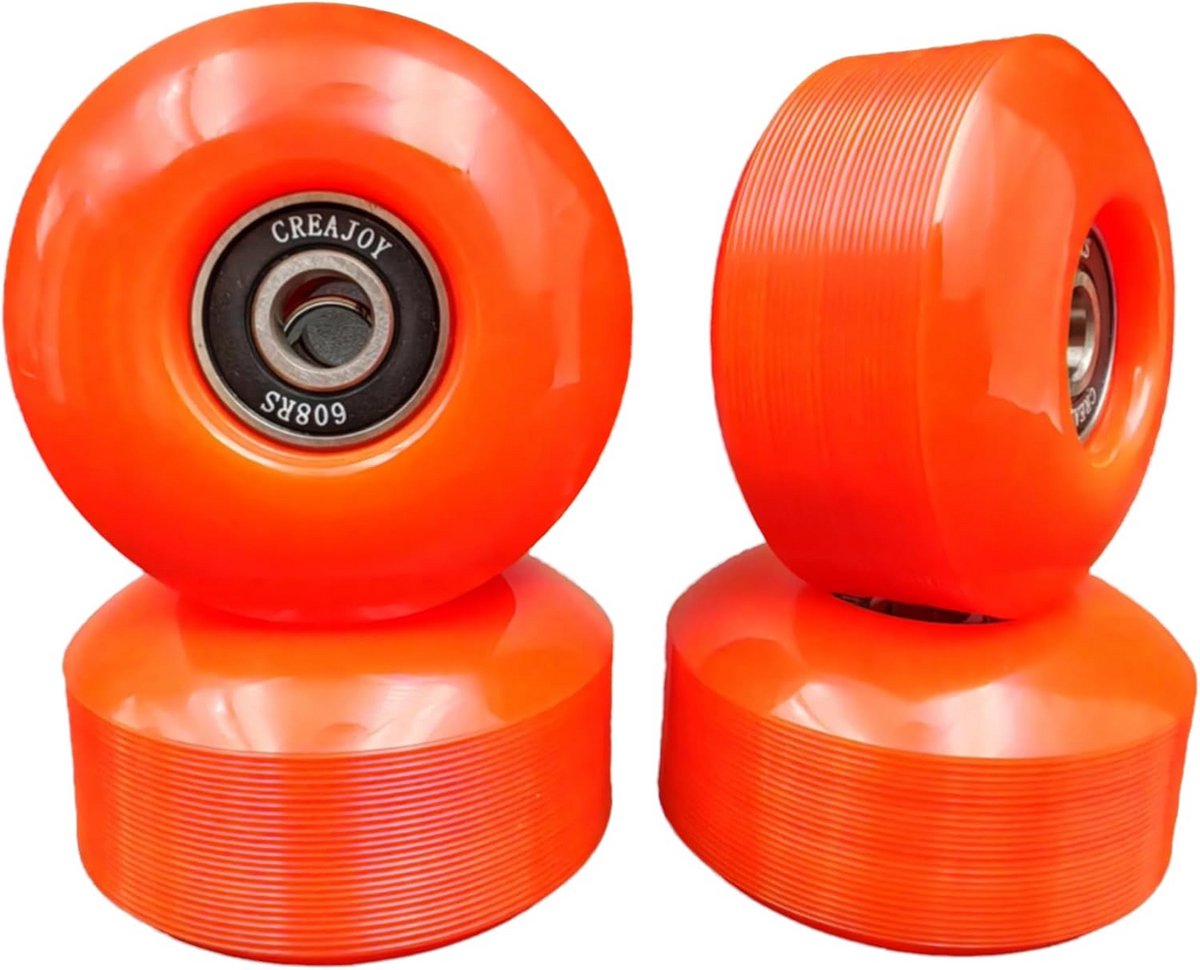 skateboard wielen set 52mm 95a inclusief pro lagers