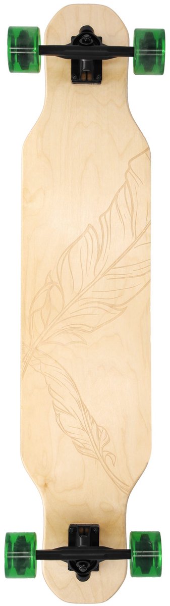 Spokey LONGBAY PRO Longboard - Zwart/Groen - 104 x 24 cm - 7-laags Russisch esdoorn - ABEC7 lagers - Maximaal gebruikersgewicht 100 kg - 7 inch aluminium trucks Longboard kopen online
