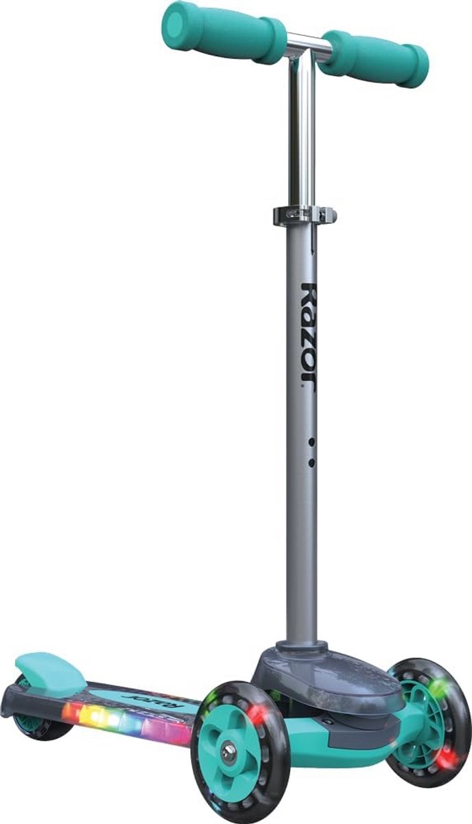 step met 3 wielen voor peuters zitten en staan mogelijk verlichte wielen en dek