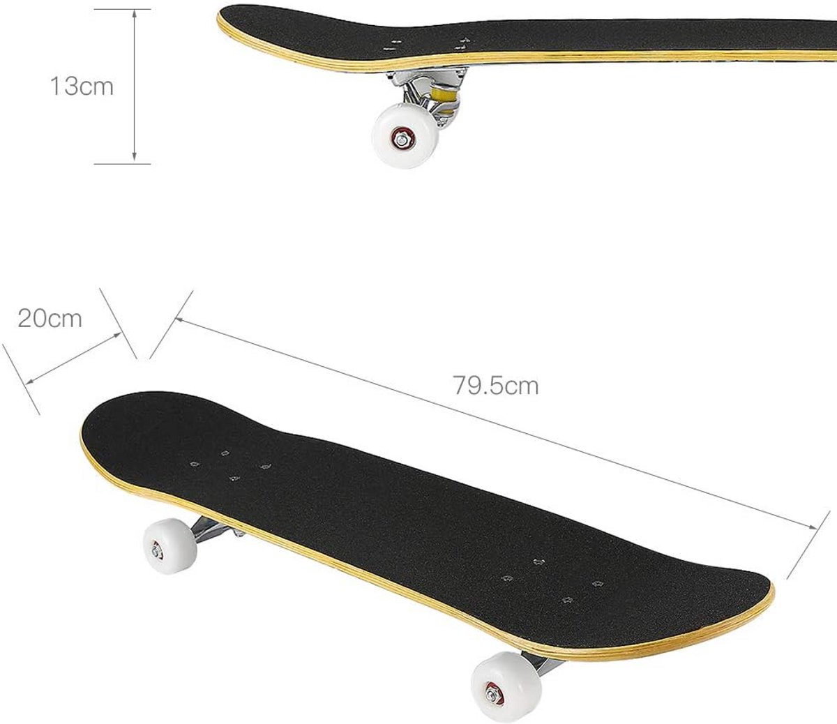 stevig houten skateboard voor beginners en kinderen abec 7 lagers
