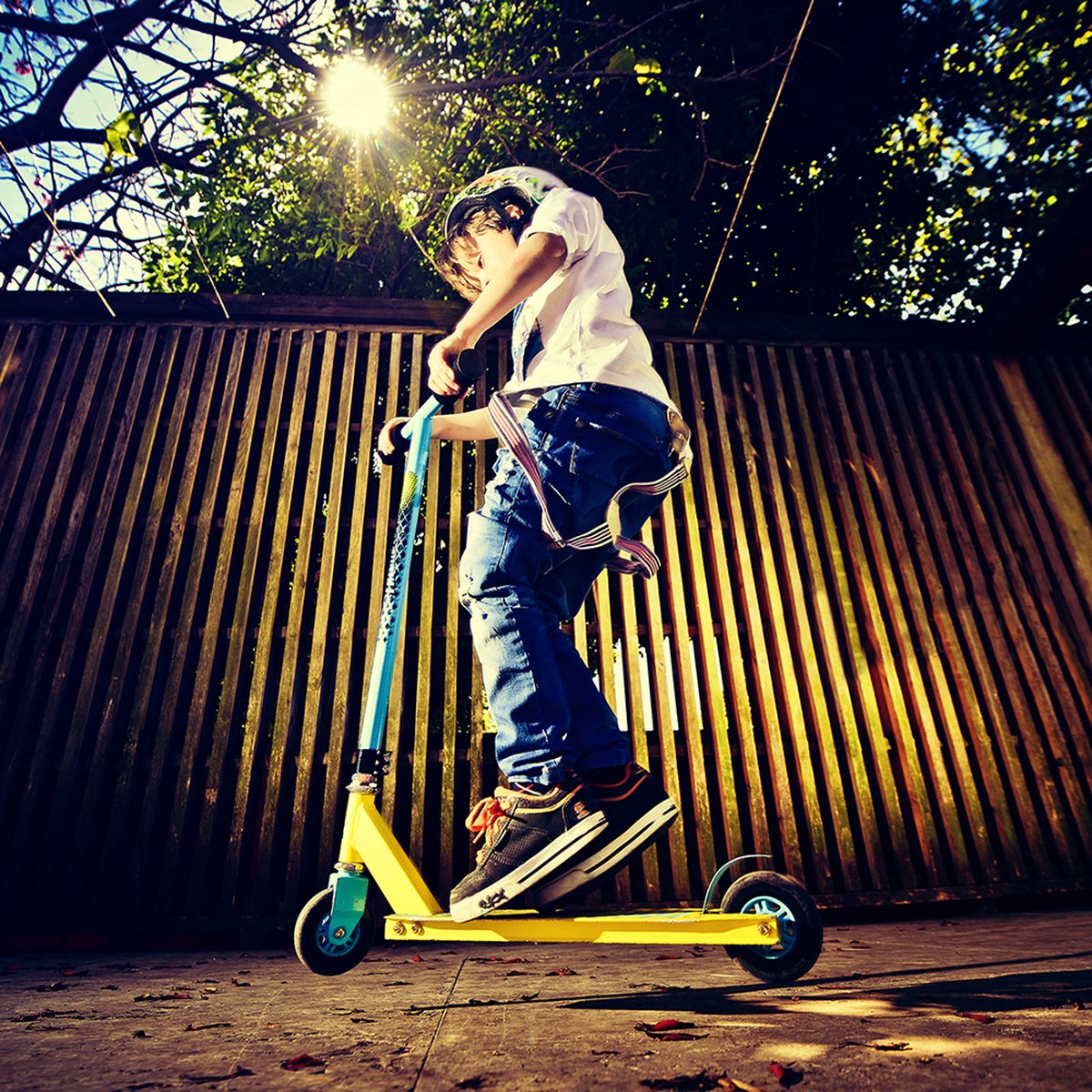 Street Surfing - Trickster Stuntstep - Black Gum - 100mm Wielen Step kopen online