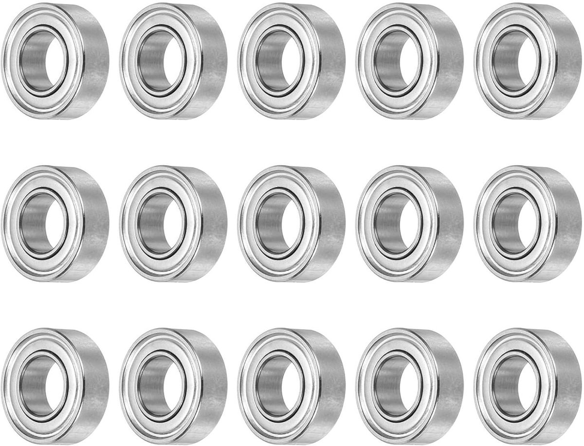 temgoods 15 stuks stijve kogellagers van chroomstaal 6 x 12 x 4 mm miniatuurlagers precisielagers p6 abec 3