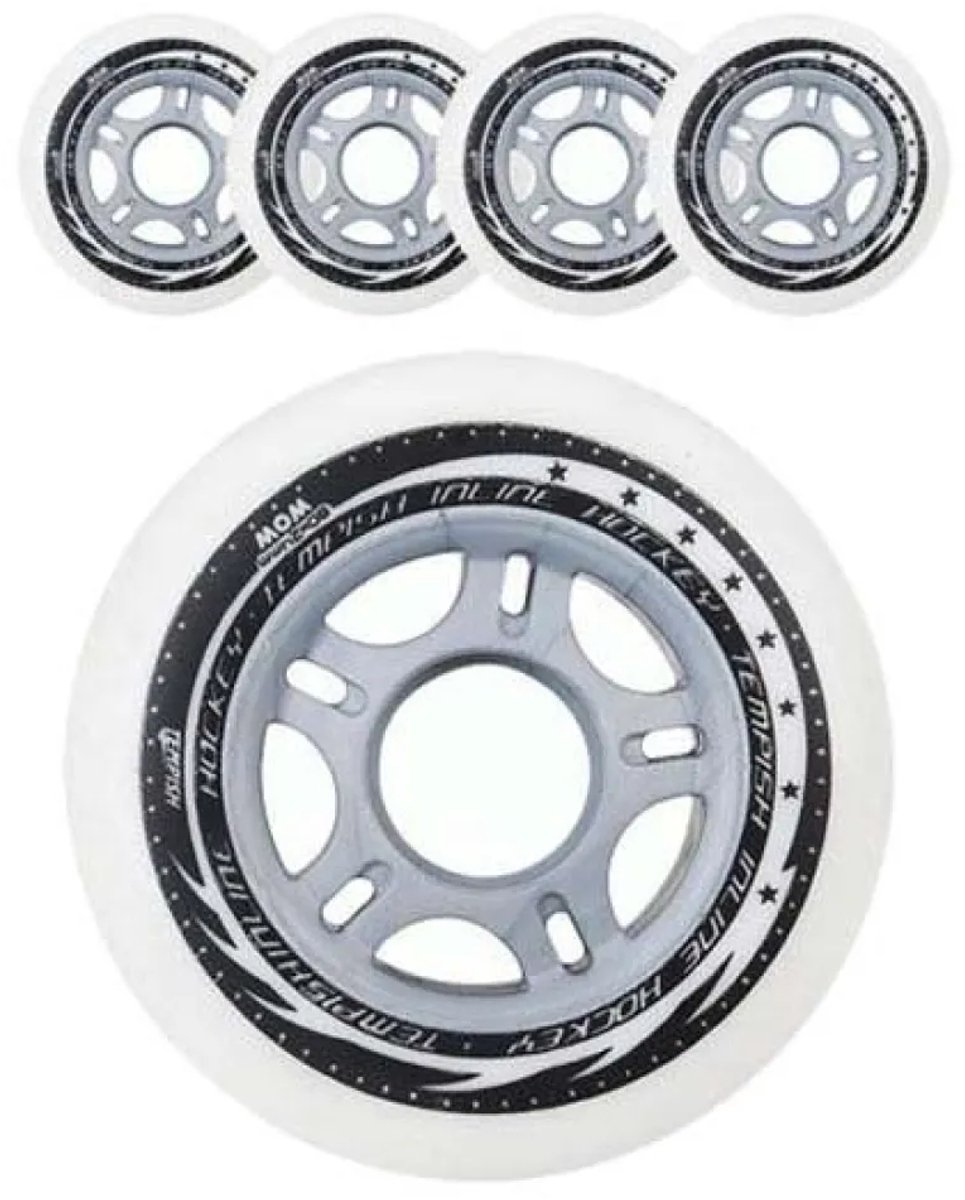 tempish woow 74a schaatswielen 4 eenheden zilver 84 mm