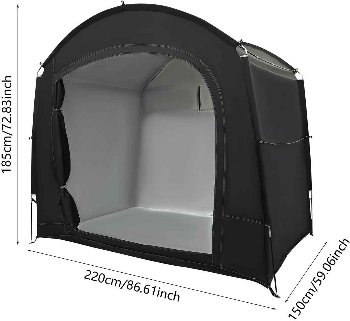 Tent - 1 stuks Zwarte - Vrijstaande Fietsopslag Tent Fiets kopen online