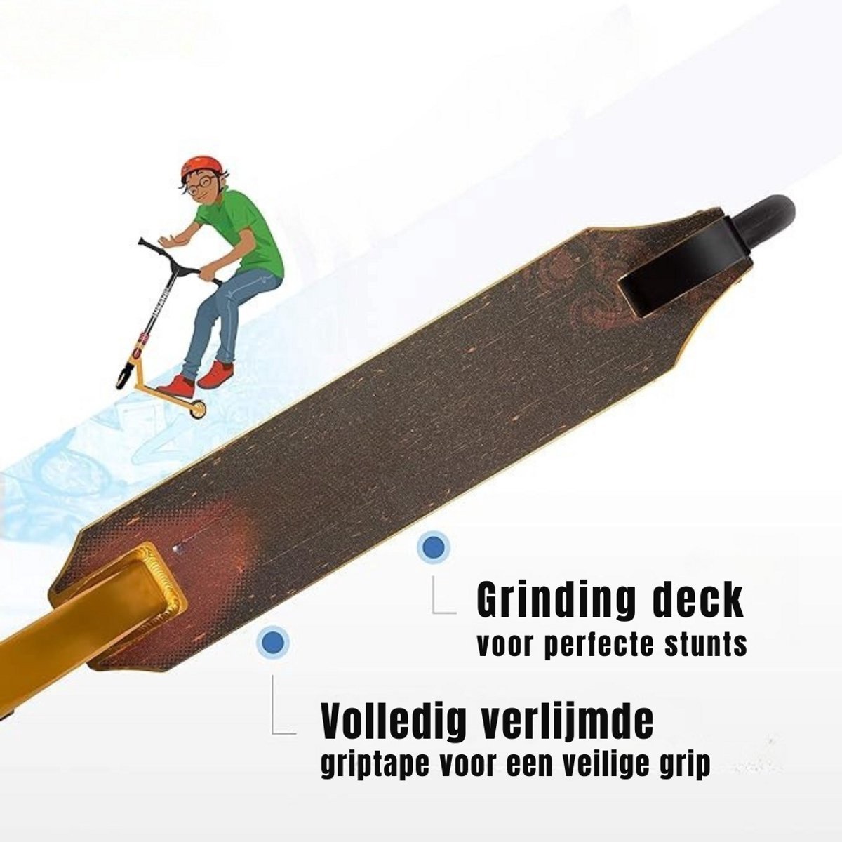 Thuys – Stuntstep Volwassenen – Jongen – Meisjes – Goldfinger – 69cm x 54cm x 88cm Step kopen online