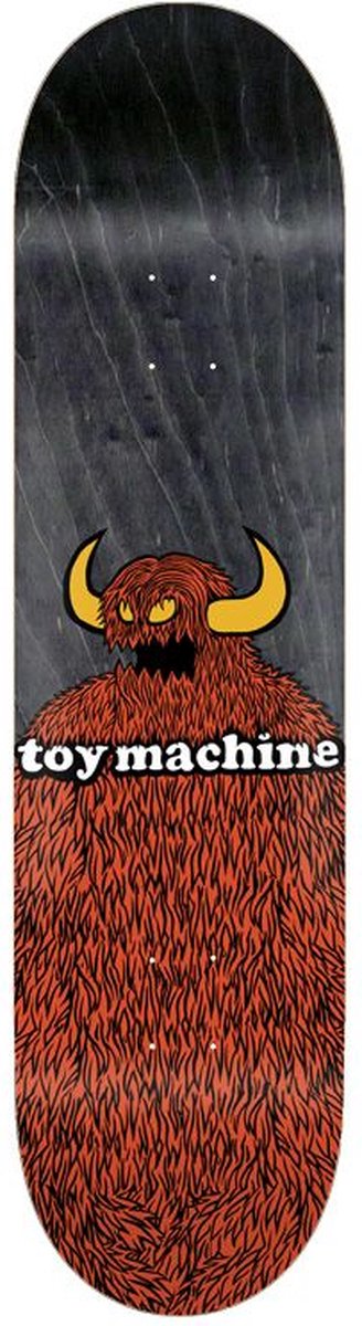 toy machine 8 0 furry monster skateboarddeck rood