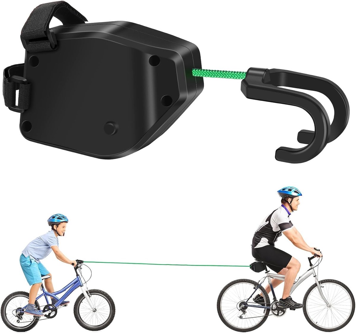 Trekkoord voor Kinderfiets - Elastisch 2,5M - Tot 500lbs Draagkracht - Inkl. Driehoekige Opbergtasje - Veilig voor MTB en Kinderfiets - 1 Stuk Kinderfiets kopen online