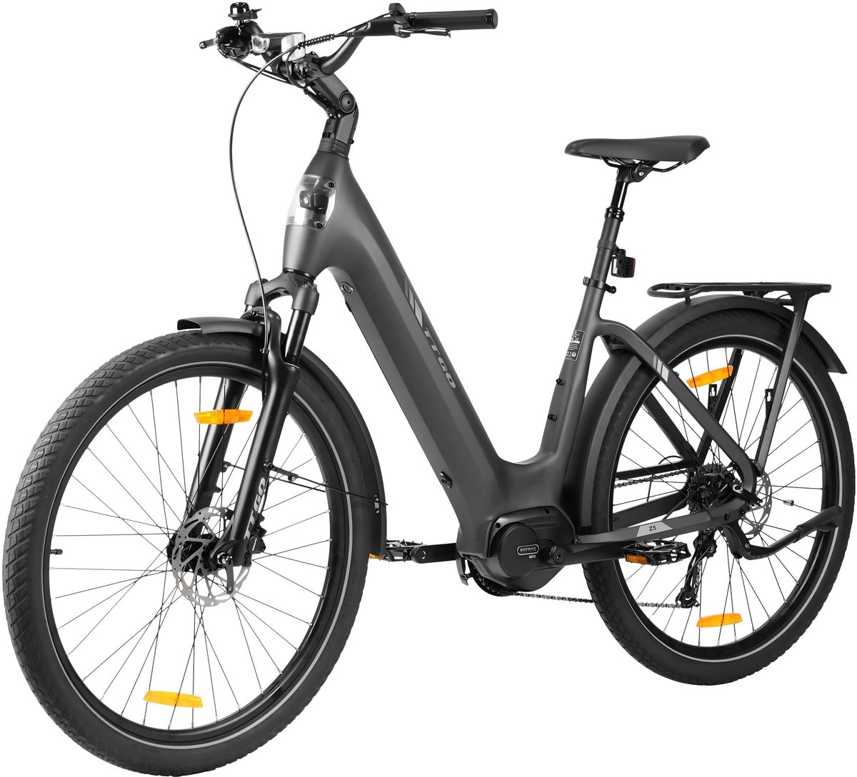 ttgo z5 elektrische fiets 250w motor 36v18ah accu 27 5 inch banden max snelheid 25km u max bereik 110 130km shimano 9 versnellingen grijs