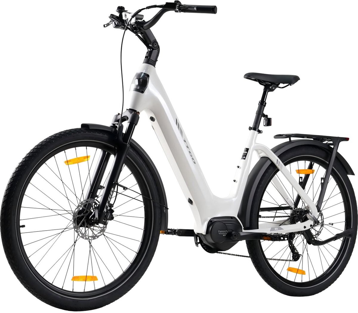 ttgo z5 elektrische fiets 250w motor 36v18ah accu 27 5 inch banden max snelheid 25km u max bereik 110 130km shimano 9 versnellingen wit
