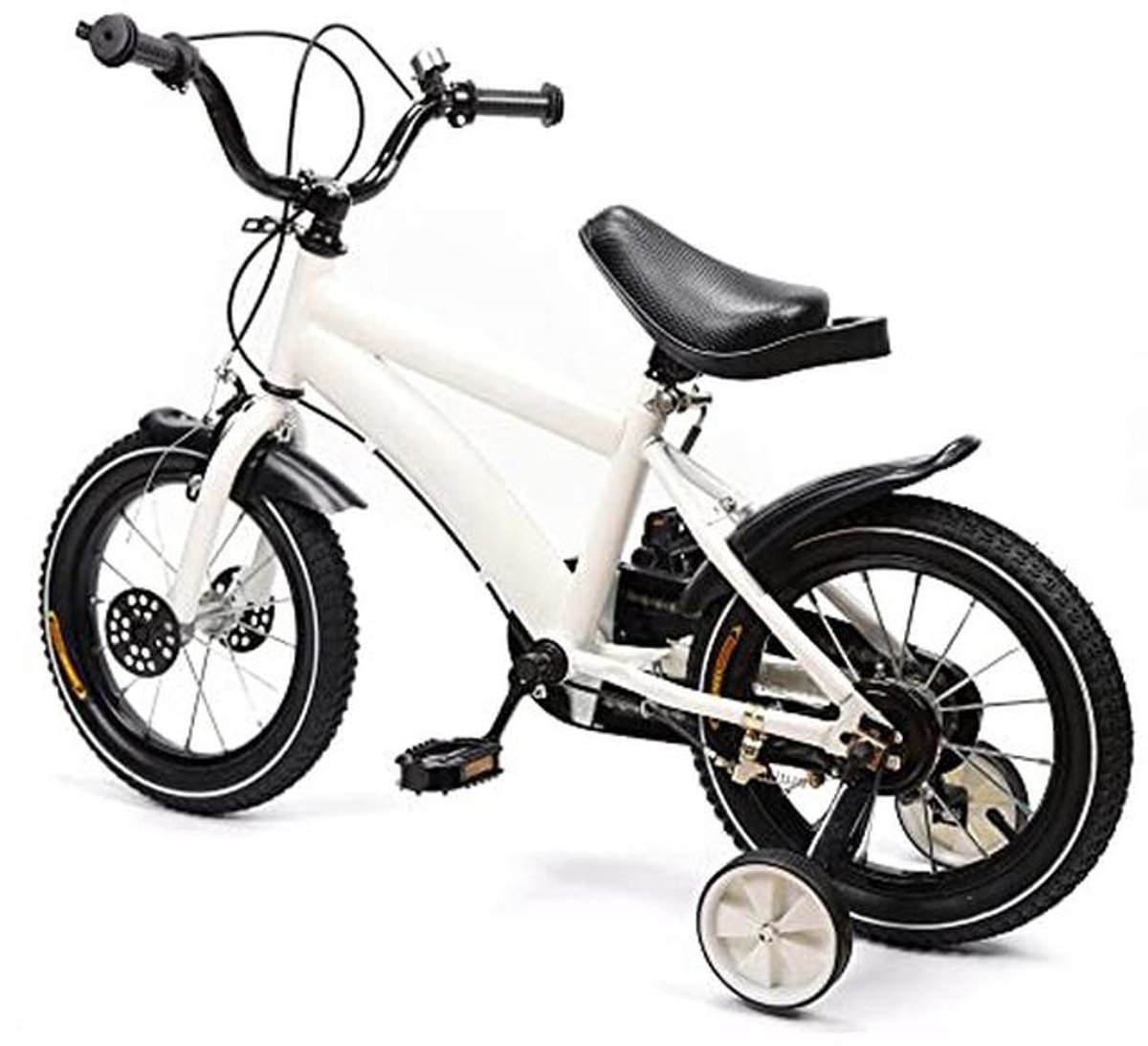 uniseks kinderfiets 14 koolstofstalen frame met steunwielen voor kinderen van 3 tot 6 jaar